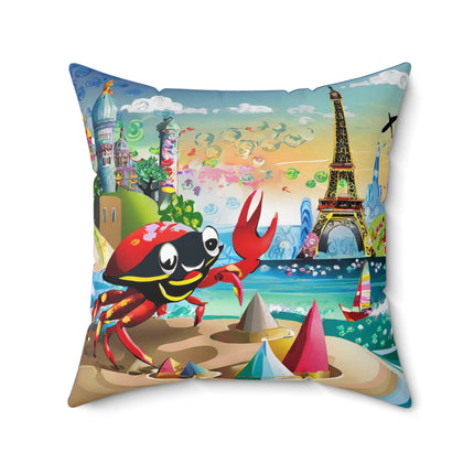 Crab Architect Spun Polyester Square Pillow
