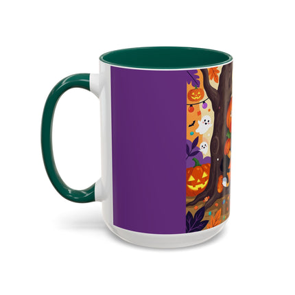 🎃🐈‍⬛ The Pumpkin Child’s Halloween Parade Colorful Mug – Whimsical Storybook Charm