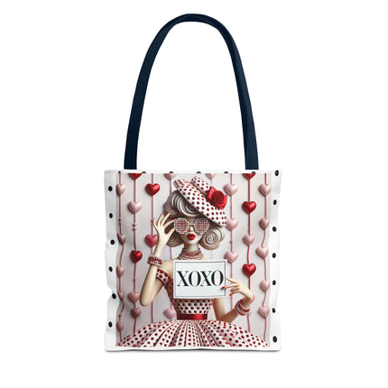 Fashionably Yours, XOXO Tote Bag (AOP)