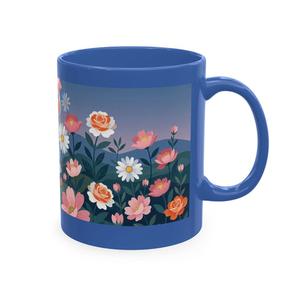 🌸🎭 The Lady Of The Floral Masquerade Garden Ceramic Mug – Art Deco Fashion Whimsy
