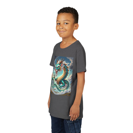 Tibetan Dragon in Battle Youth Short Sleeve Tee