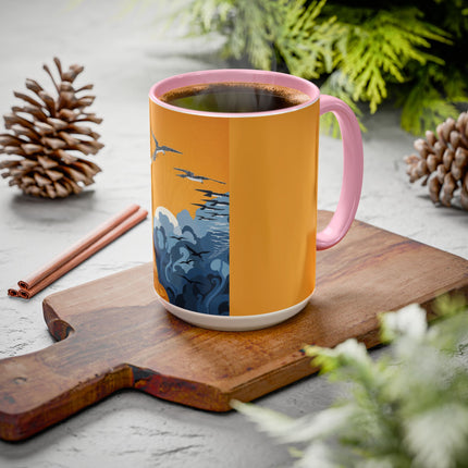 Falcon Mistress Colorful Mugs – Art Deco Majesty & Mythic Freedom
