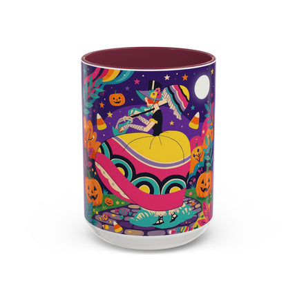 🌙🎃 The Lady Of Moonbeam Hollow Colorful Mug – Whimsical Halloween Charm