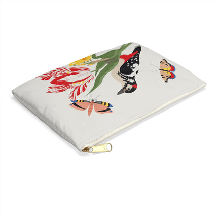 Woodpecker & Tulip Accessory Pouch – Vibrant Energy & Cheerful Charm