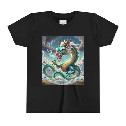 Tibetan Dragon in Battle Youth Short Sleeve Tee