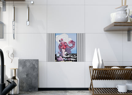 Goddess of the Swirling Sea Ceramic Tile