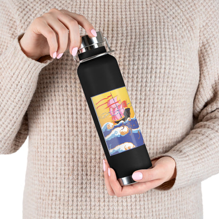 Golden Seas and Whimsical Dreams Copper Vacuum Insulated Bottle, 22oz