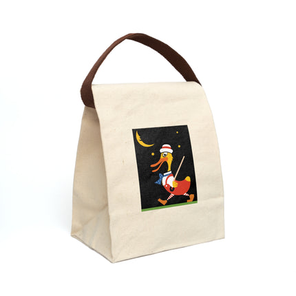 Dapper Duck Canvas Lunch Bag With Strap