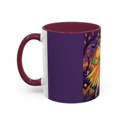 🎃🧙 The Witch Of Jack-O'-Lantern Hollow Colorful Mug – Whimsical Halloween Charm