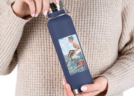 Playful Waves and Fashion Follies Copper Vacuum Insulated Bottle, 22oz