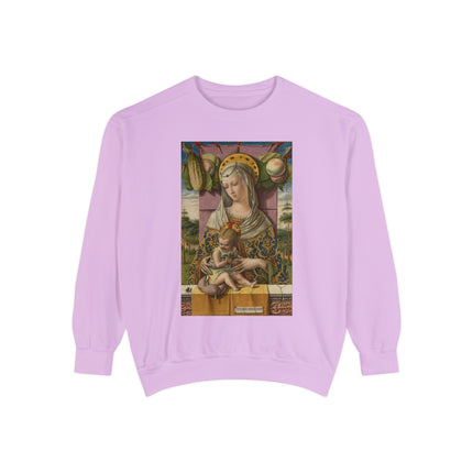 Madonna and Child by Carlo Crivelli Unisex Garment-Dyed Sweatshirt