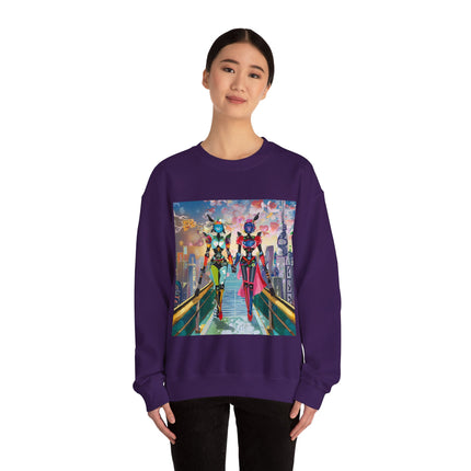 Cyber Punk Robot Models Unisex Heavy Blend™ Crewneck Sweatshirt