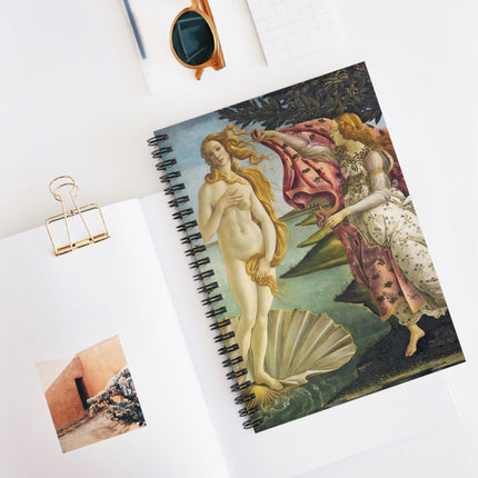 Birth of Venus by Sandro Botticelli Spiral Notebook - Ruled Line