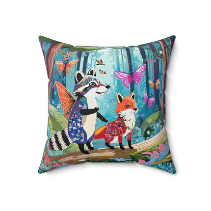 Whimsical Woodland Spun Polyester Square Pillow