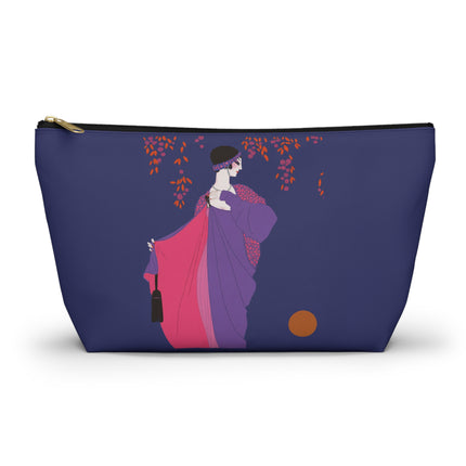 Crimson Shawl Geisha Cosmetic Bag – Elegant Mystery & Vibrant Grace