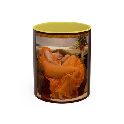 Flaming June by Frederic Leighton Colorful Mugs (11oz, 15oz)