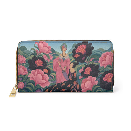 🌺🎀 The Rose Garden Companions Wallet – Art Deco Floral Romance