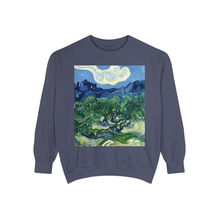 Olive Trees by Vincent Van Gogh Garment-Dyed Sweatshirt