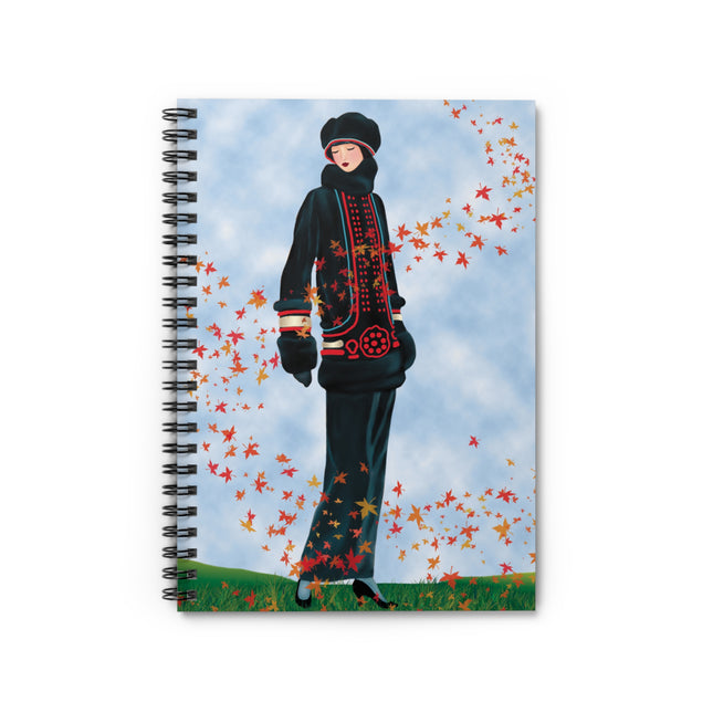 Elegance in Autumn Spiral Notebook - Ruled Line