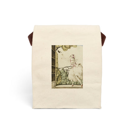 Sur talons rouges (On Red Heels) pl 02 by Gerda Wegener Canvas Lunch Bag With Strap
