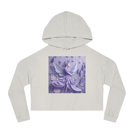Lavender Fairy Women’s Cropped Hooded Sweatshirt
