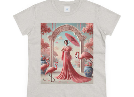 Petals, Porcelain, and Flamingos Cotton Tee