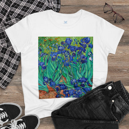 Irises by Van Gogh Women's Midweight Cotton Tee