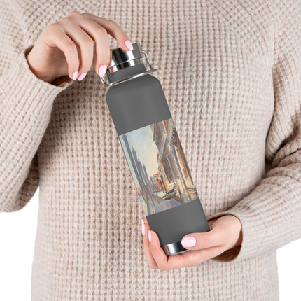 Gondola Moorings on the Grand Canal by John Singer Sargent Copper Vacuum Insulated Bottle, 22oz