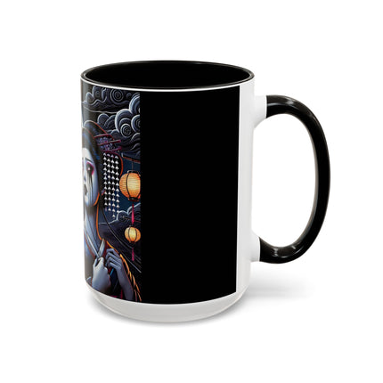 Geisha’s Black Ink Tears Colorful Mugs (11oz, 15oz)