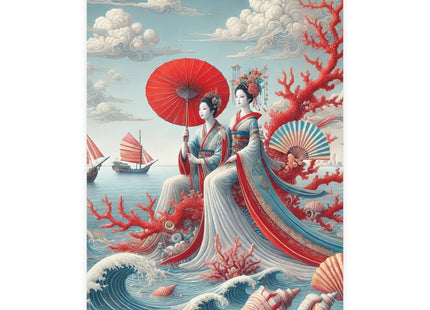 Ladies by the Quiet Sea Postcard Bundles (envelopes included) - Bundles of 10, 30, 50 Pieces