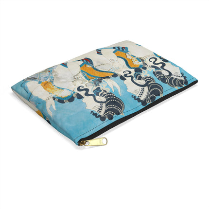 Reproduction of Ladies in Blue Accessory Pouch – Emile Gilliéron Minoan Fresco Design