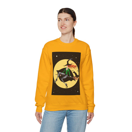 A Witch’s Moonlit Flight Unisex Heavy Blend™ Crewneck Sweatshirt