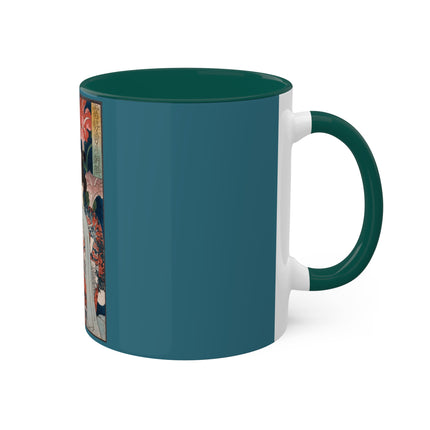 Modern Gallants with Morning Glories by Tsukioka Yoshitoshi Colorful Mugs, 11oz