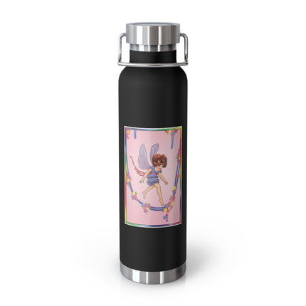 A Playful Fairy Jumps Rope Copper Vacuum Insulated Bottle, 22 oz