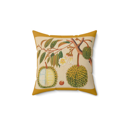 Album of watercolors of Asian fruits and flowers Pl.31 by Anonymous Spun Polyester Square Pillow