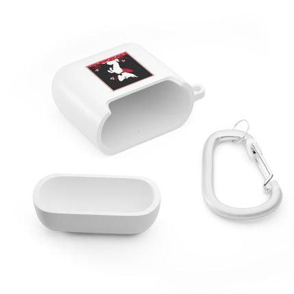 The Enchanting White Terrier with a Red Bow AirPods Case