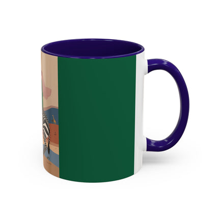 Zebra Rider Colorful Mugs – Safari Chic & Art Deco Adventure