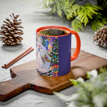 🎄✨ The Lady Of The Christmas Ornament Colorful Mug – Art Deco Holiday Fantasy