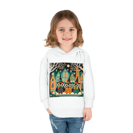 Night of the Trick-or-Treating Owlets Toddler Pullover Fleece Hoodie