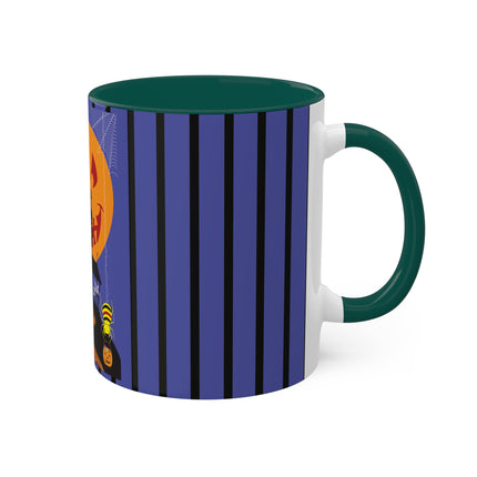 Halloween Night at the Haunted House Colorful Mugs, 11oz