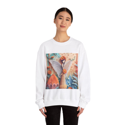 Zinnia Fairy Unisex Heavy Blend™ Crewneck Sweatshirt