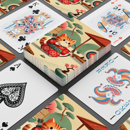 Archer Kitten in the Zen Garden Playing Cards