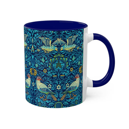 Bird by William Morris Colorful Mugs, 11oz