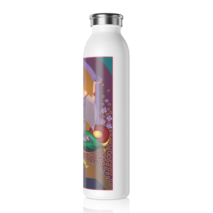 February & Amethyst (from the Gem Series) by Sofia Chiostri Slim Water Bottle