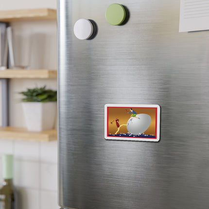 Crack-Up Comedy: The Great Egg Duel Die-Cut Magnets (5 Sizes)