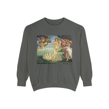 Birth of Venus by Sandro Botticelli Unisex Garment-Dyed Sweatshirt