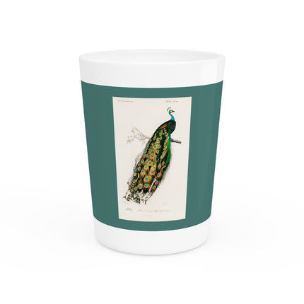 Indian Peafowl by Charles Dessalines D' Orbigny Ceramic Shot Glass