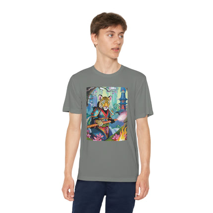 Cyberpunk Leopard Youth Competitor Tee