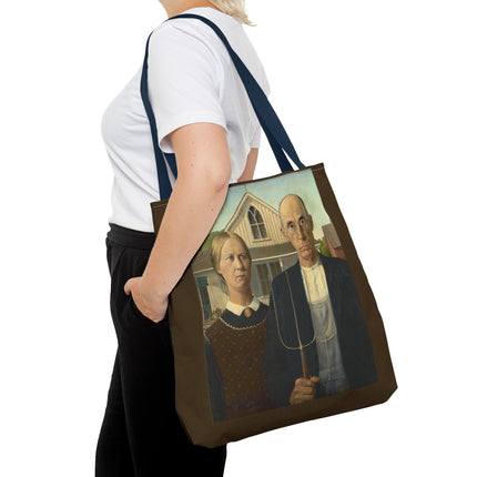American Gothic by Grant Wood Tote Bag (AOP)
