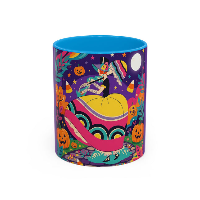 🌙🎃 The Lady Of Moonbeam Hollow Colorful Mug – Whimsical Halloween Charm